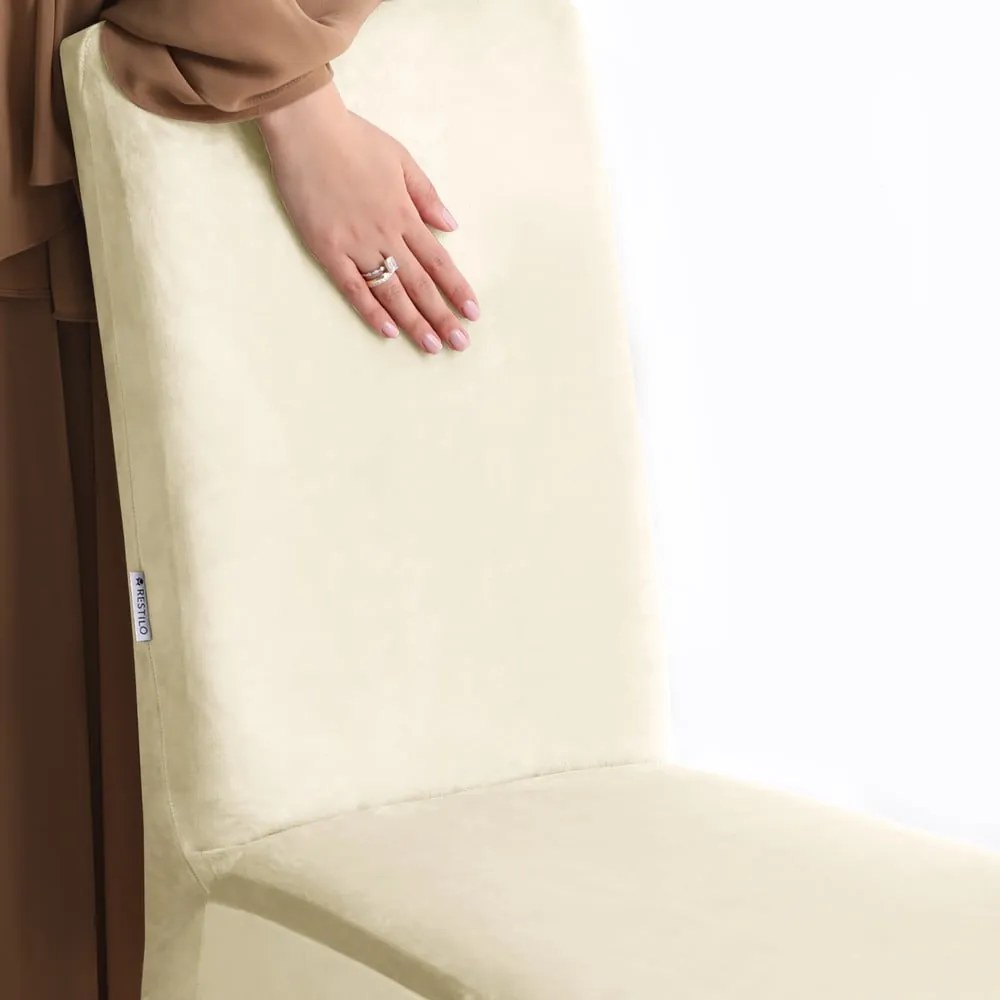 Krémový napínací poťah na stoličku 48 cm Sento – Restilo