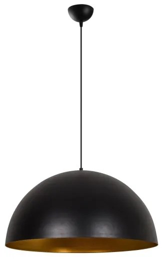 Závesný luster na lane SIVANI 1xE27/40W/230V pr. 60 cm čierna/medená