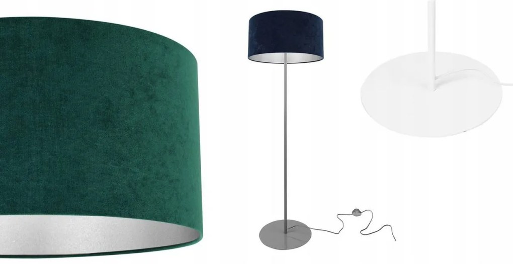 Stojacia lampa Mediolan, 1x textilné tienidlo (výber z 10 farieb), (výber z 3 farieb konštrukcie), ch
