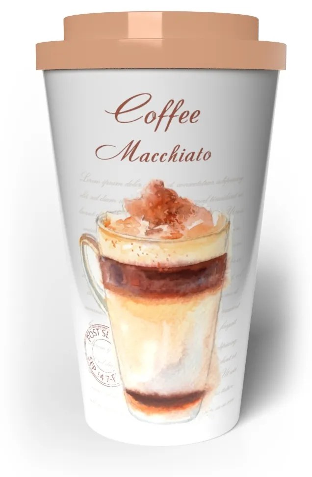 Banquet Hrnček cestovný dvojstenný COFFEE 0,5 l, Coffee macchiato