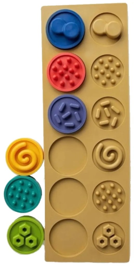 Puzzle senzorické kolieska XL, pastelové