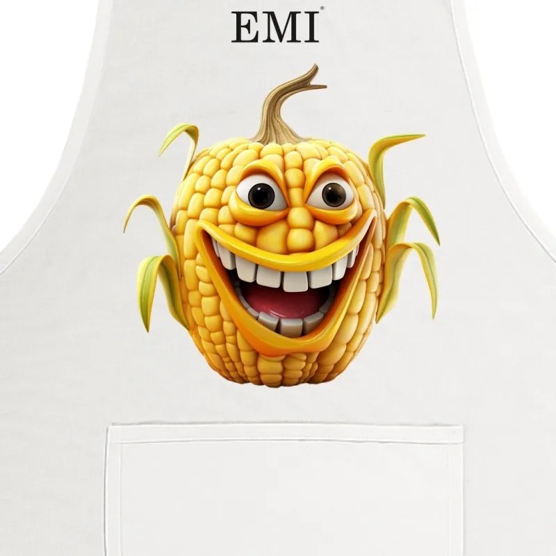 Kuchynská zástera Corny EMI, biela