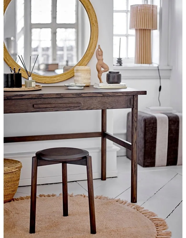 Vlnený okrúhly koberec v prírodnej farbe ø 110 cm Lenea - Bloomingville