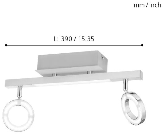 Eglo 96179 - Bodové svietidlo CARDILLIO 2xLED/3,2W + LED/3,3/230V