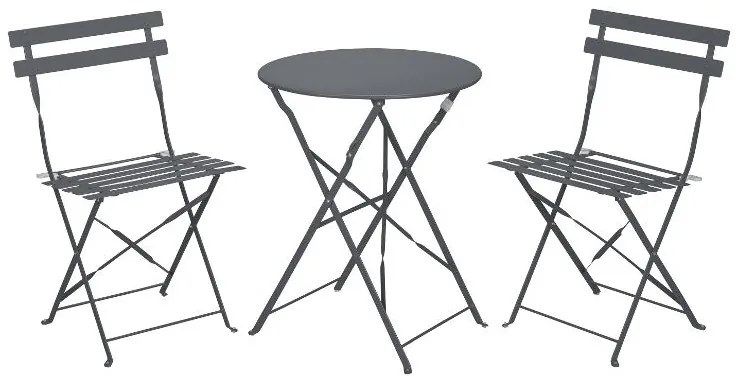 Livarno home Záhradná bistro súprava, 3-dielna (antracitová)  (100386189)