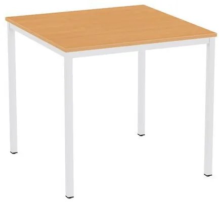 Jedálenský stôl Versys so svetlosivým podnožím RAL 7035, 80 x 80 x 74,3 cm, buk
