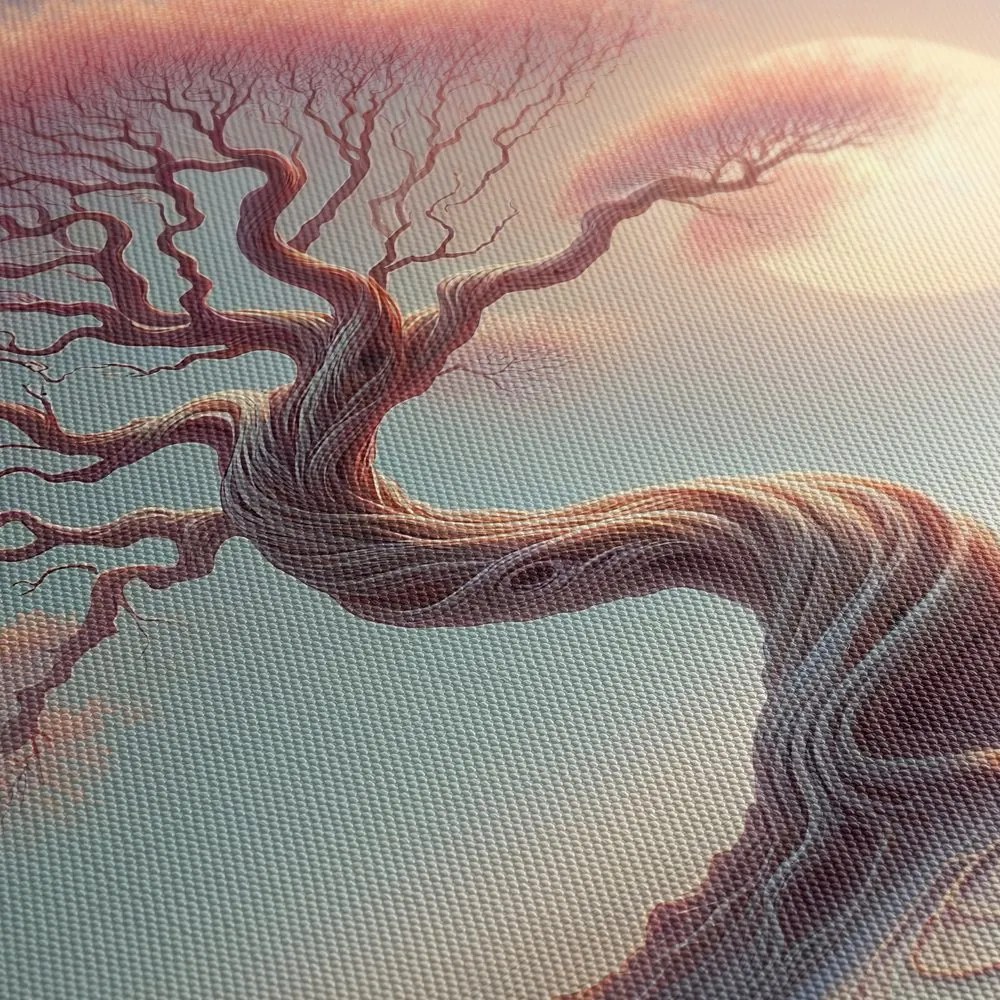 Obraz strom života v ružovom svetle