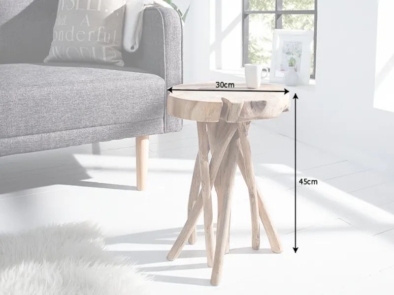 Root príručný stolík hnedý 45 cm