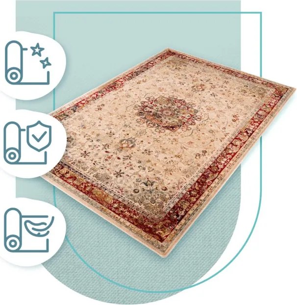 Koberec OMEGA Polonia Kordoba svetlý rubín