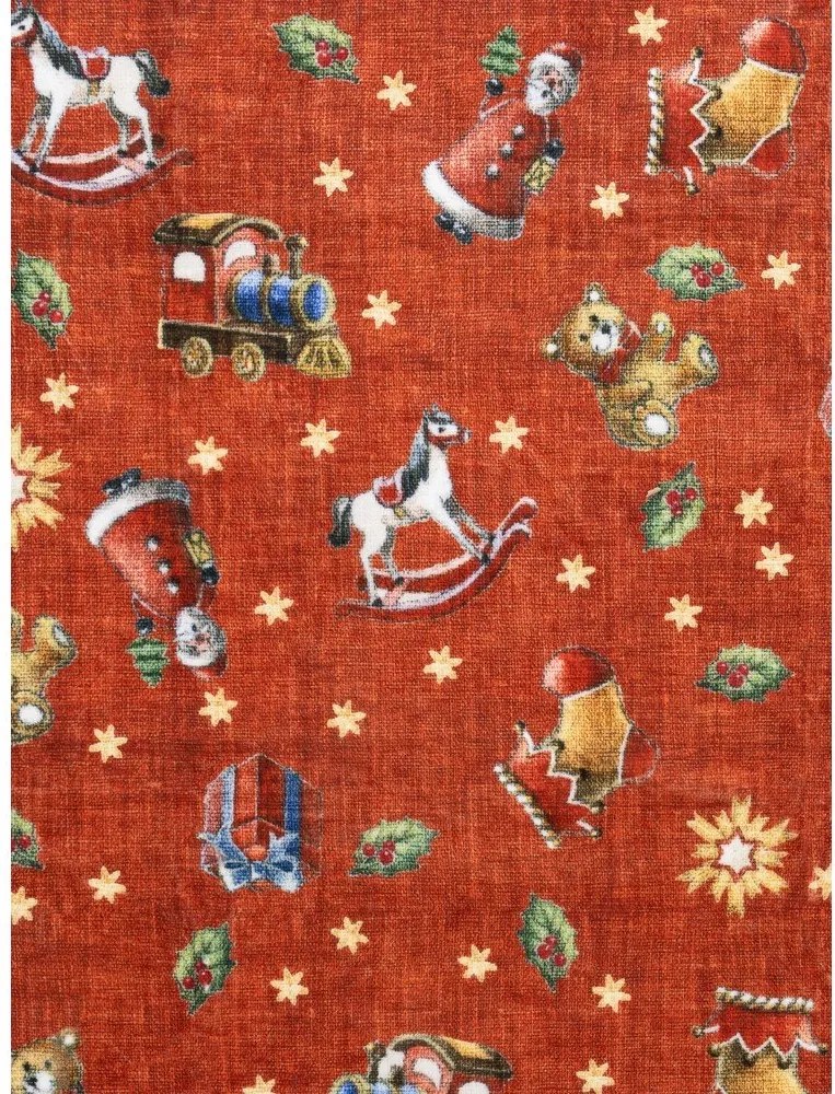 Červený/zelený behúň s vianočným motívom 80x200 cm Toy's Delight Nostalgic Noel Red Green – Villeroy&Boch