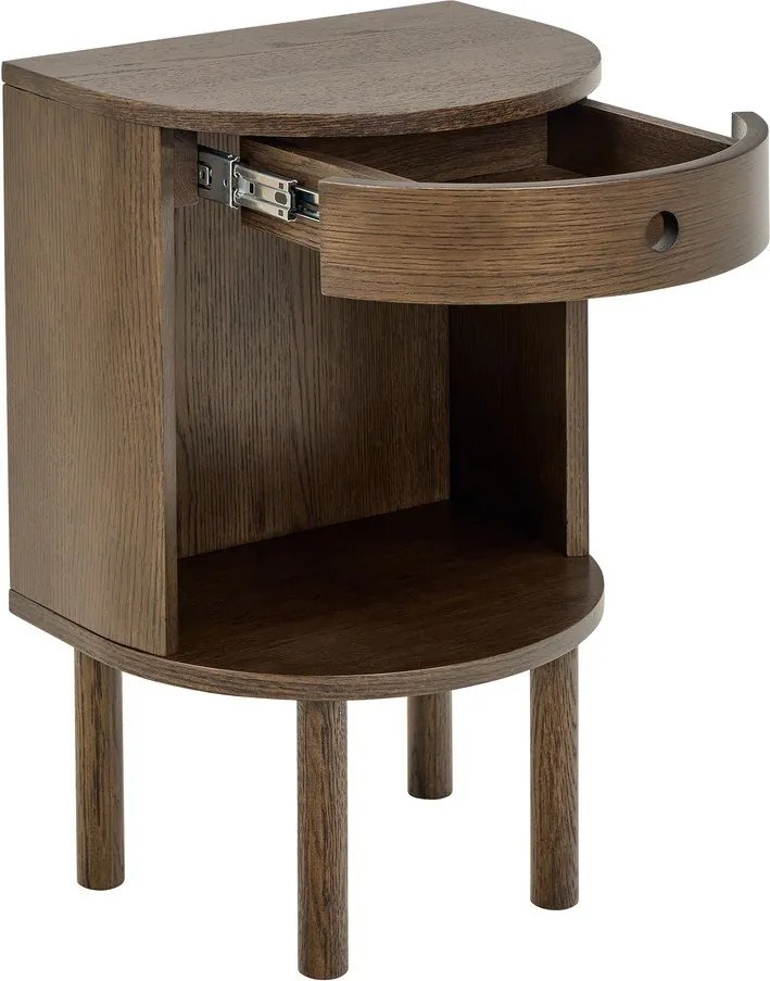 Nočný stolík v dekore duba v tmavoprírodnej farbe Paron – Actona