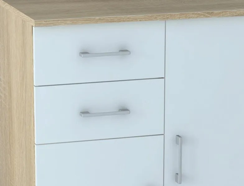Komoda Universal, dub sonoma/biela