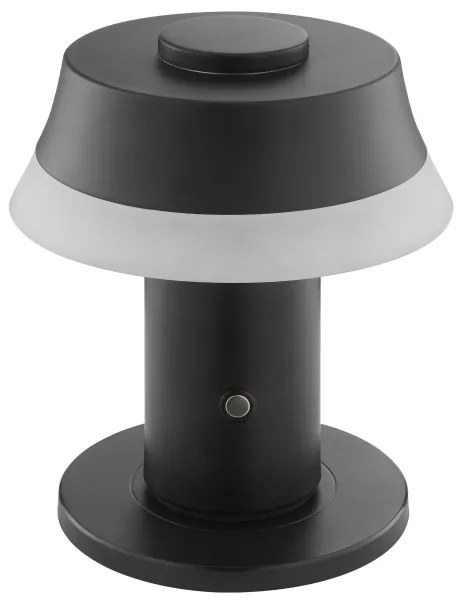 Brilliant -LED Stm nabíjacia dotyková stolová lampa KINICH LED/2,5W/5V 2700K čierna