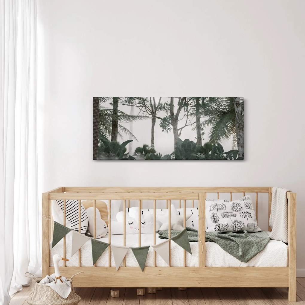 Obraz - Jungle v rannej hmle (120x50 cm)