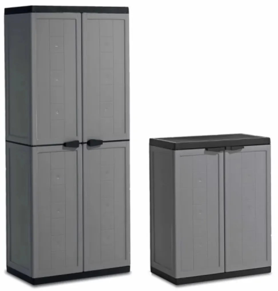 KIS Set skríň JOLLY vysoká + nízka šedá