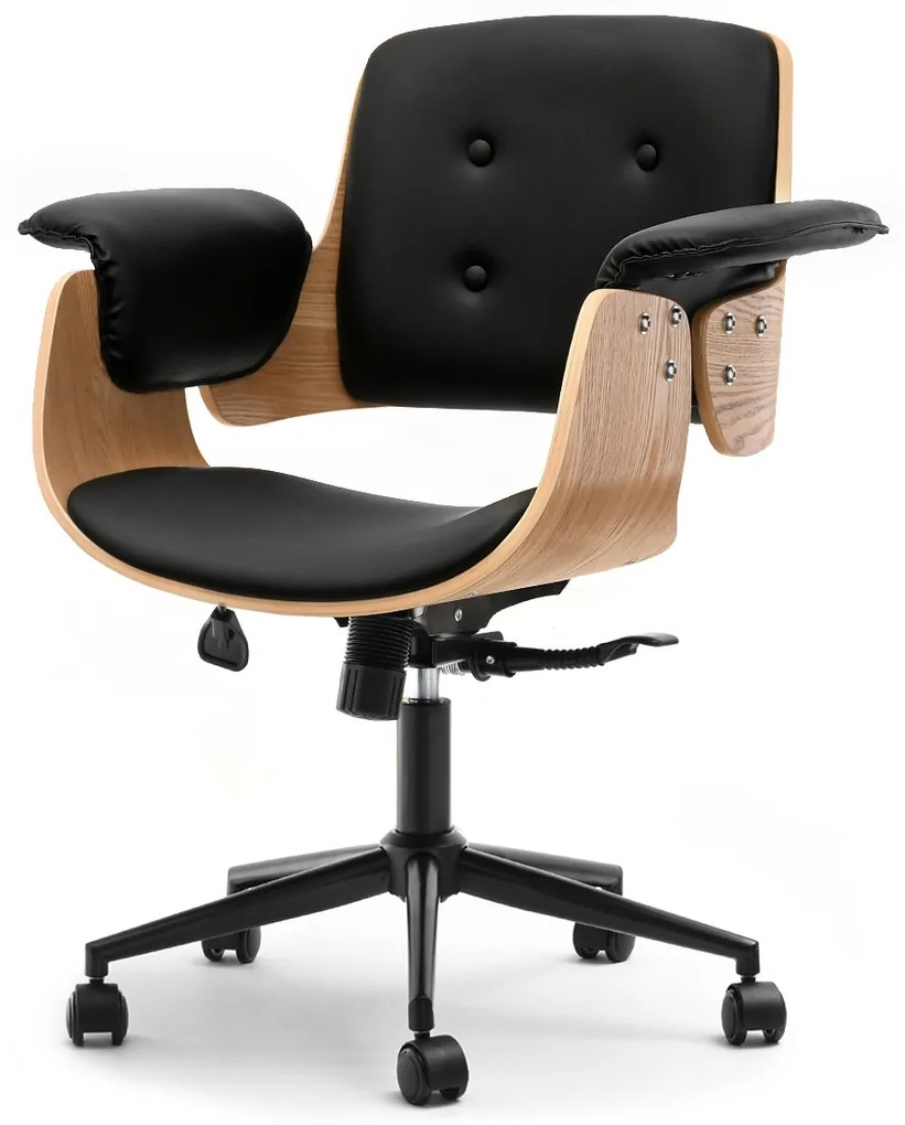 Kreslo Duckie (dub čierny + čierna). Akcia -30%. Vlastná spoľahlivá doprava až k Vám domov. 1110498