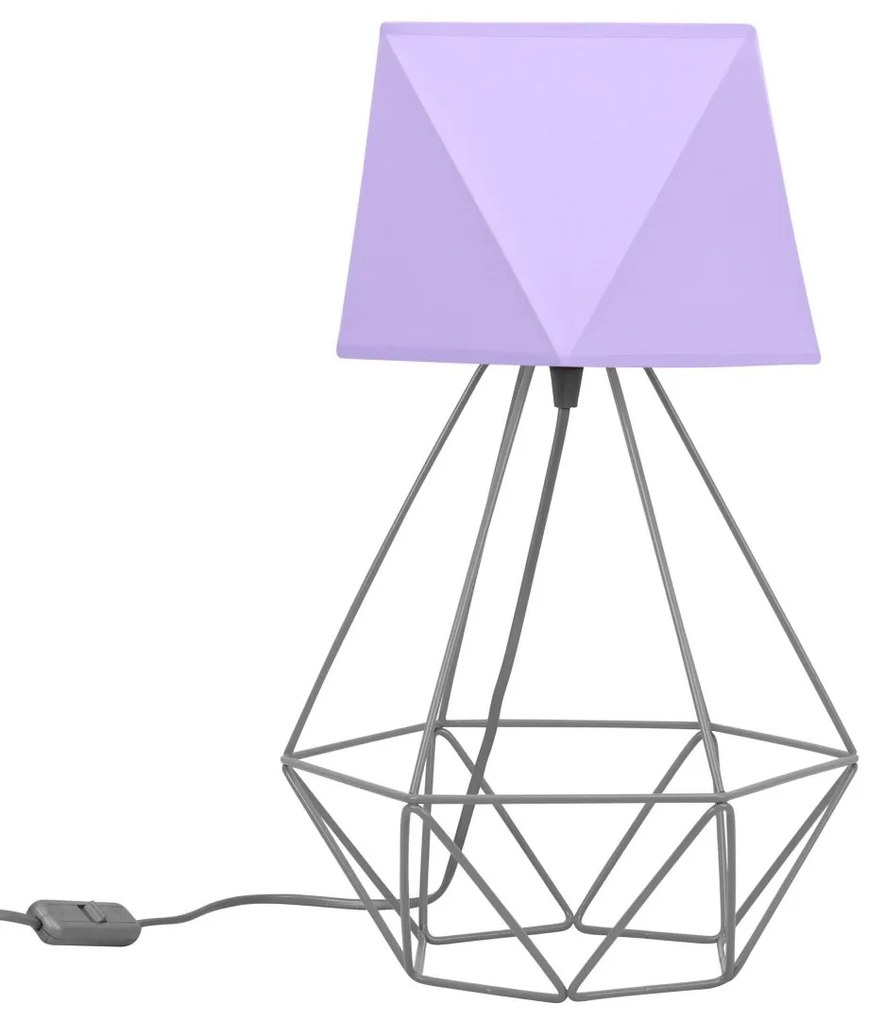 Stolová lampa DIAMOND, 1x textilné tienidlo (výber z 10 farieb), (výber z 3 farieb konštrukcie), D