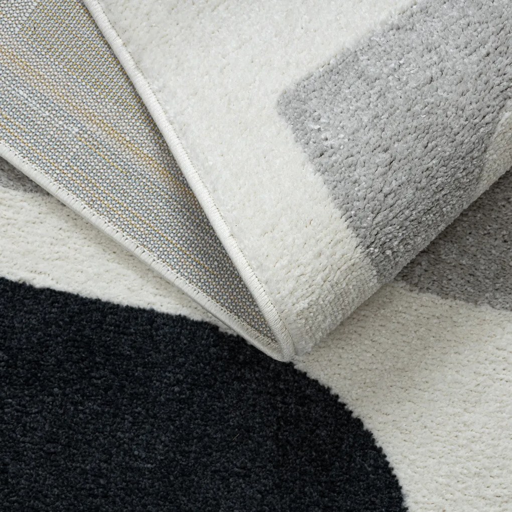 Dywany Łuszczów, Kusový koberec Fusion 0213 white/yellow, 140x190, viacfarebná, kancelária