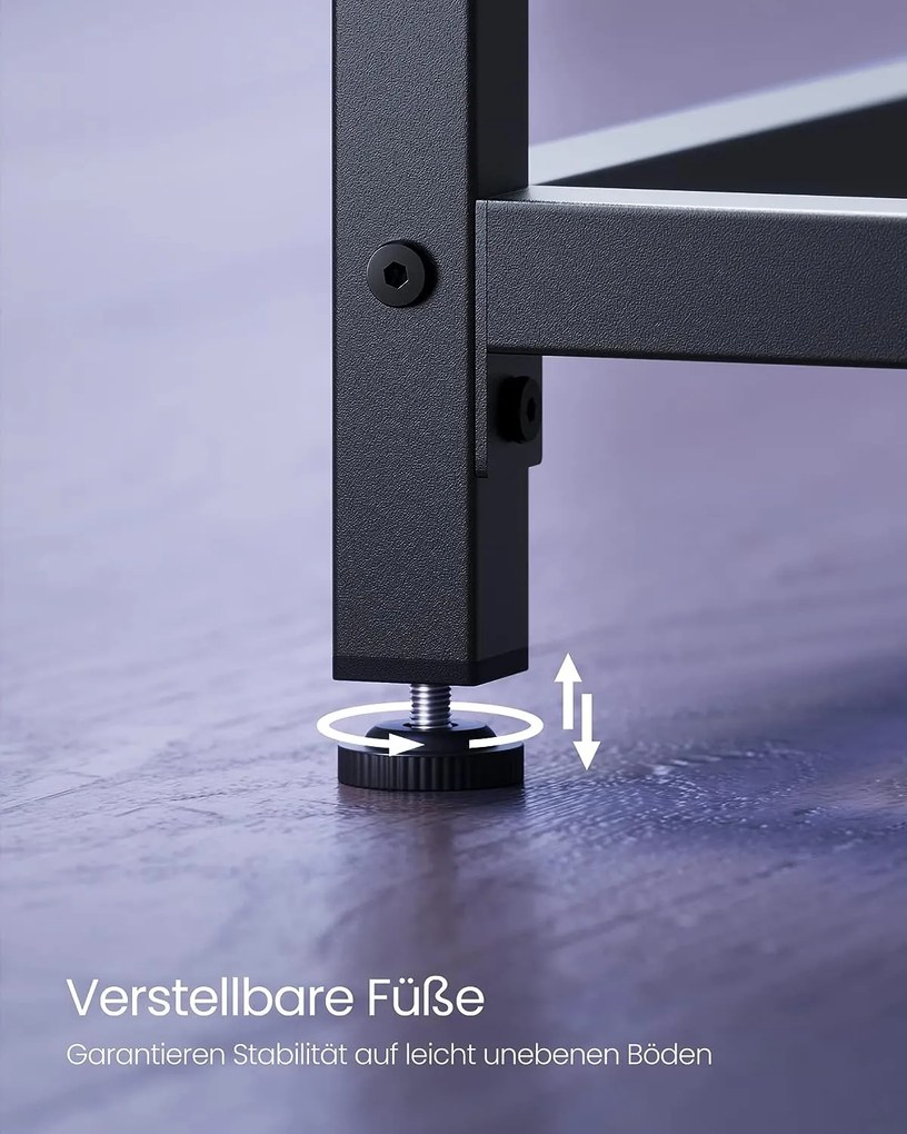 Kancelársky stôl, industriálny dizajn, 76x120x60cm, čierny