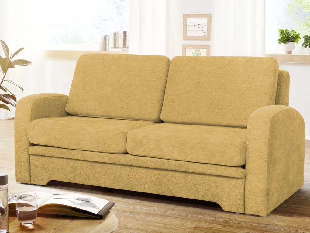 Pohovka s rozkladom Impuls, žltá látka