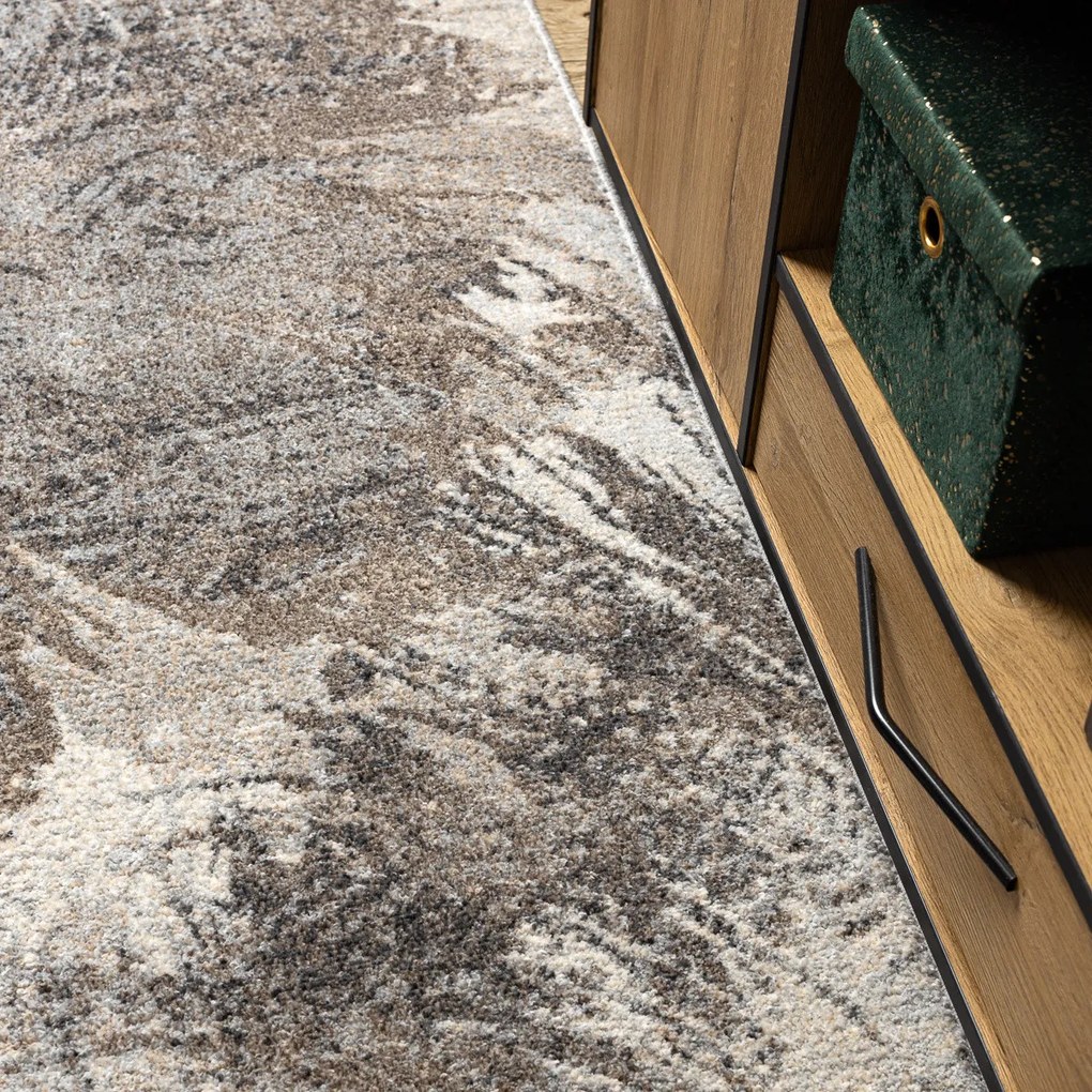 Dywany Łuszczów, Kusový koberec Fusion 9617 dark grey/brown, 80x150, šedá, kancelária