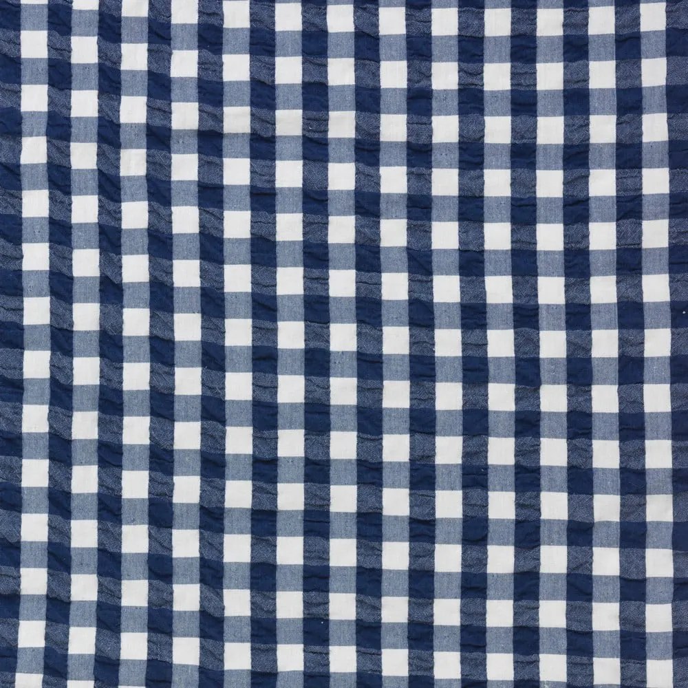 Bielo-tmavomodré krepové obliečky na jednolôžko 140x200 cm Bæk&amp;Bølge – JUNA