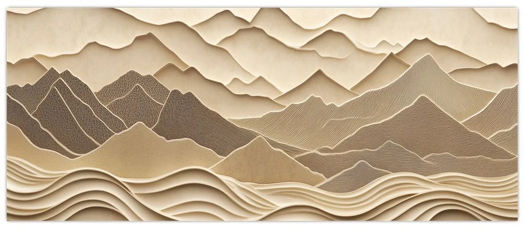 Obraz - 3D línia hôr (120x50 cm)