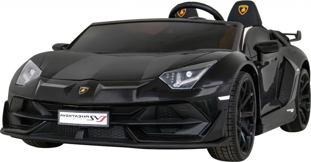 Ramiz Lamborghini SVJ DRIFT elektrické auto pre 2 deti čierne + funkcia driftu + diaľkové ovládanie + MP3 LED + pomalý štart
