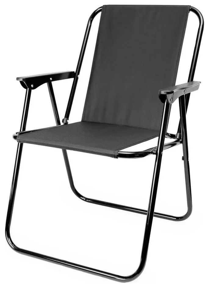 Skladacia kempingová stolička čierna
