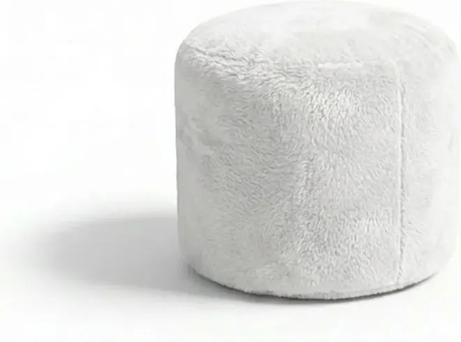 Sablio Taburetka Circle SOFTY - Cloud White - 38x48 cm