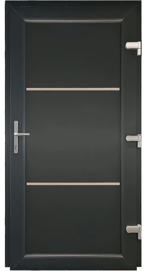 Dvere vchodové Split D35 98x198x7 90P antracit