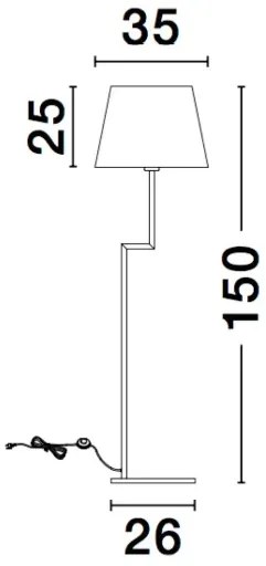 Dizajnová stojaca lampa Flex
