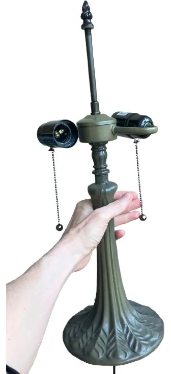 Nočná lampa Tiffany Listy kov Ø32 kolekcia CREAM