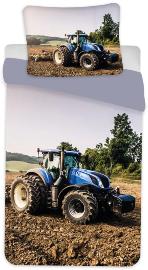 Obliečky do postieľky s Traktorom 02 100x135 40x60 cm 100% Bavlna Carbotex