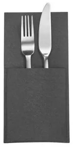 Westmark Sada vreciek na príbory COZY, 22 x 11 cm, 4 ks, antracit