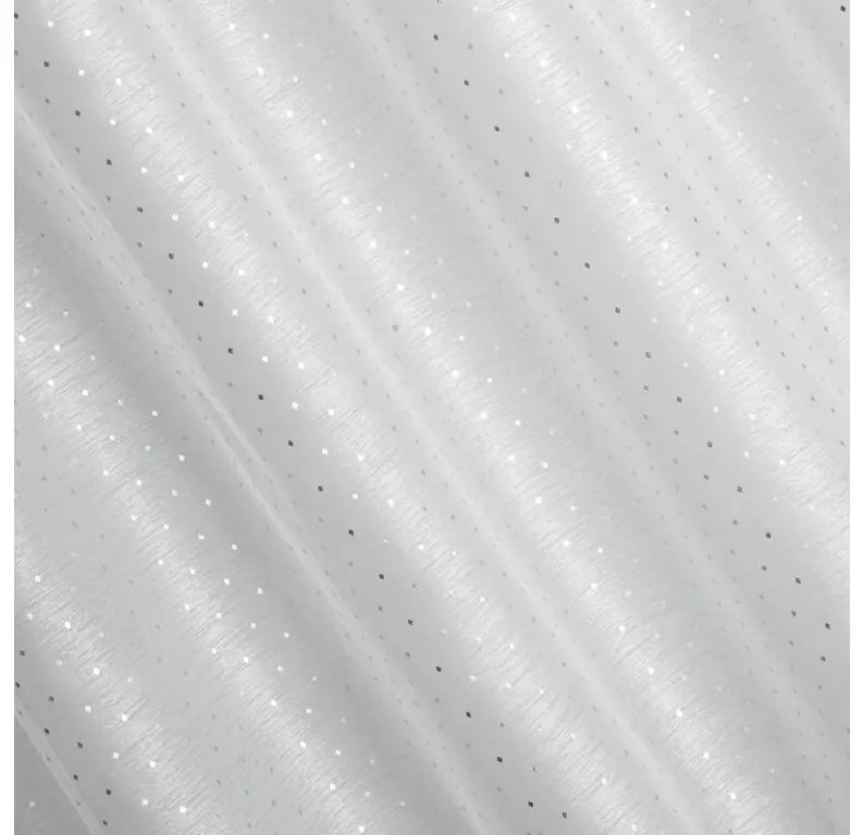 DECOREUM záclona so striebornou potlačou 300 cm x 250 cm biela 100 % polyester 101143