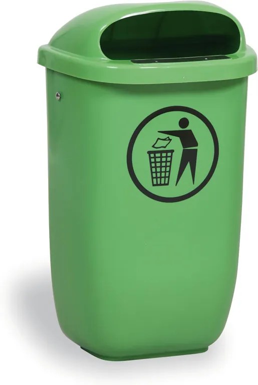 Vonkajší odpadkový kôš DINO, svetlo zelený