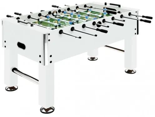 vidaXL Stolný futbal oceľ 60 kg 140x74,5x87,5 cm biely-