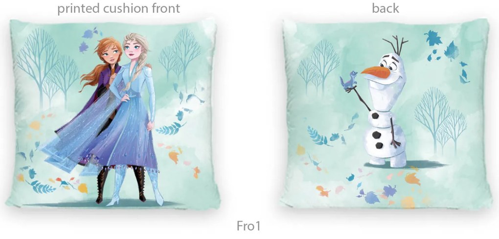 Carbotex DETSKÁ DEKORAČNÁ OBLIEČKA NA VANKÚŠ FROZEN 40X40 CM VZOROVANÁ