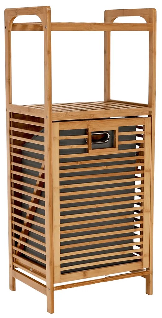 Kôš na prádlo Keri New - bambus / sivá