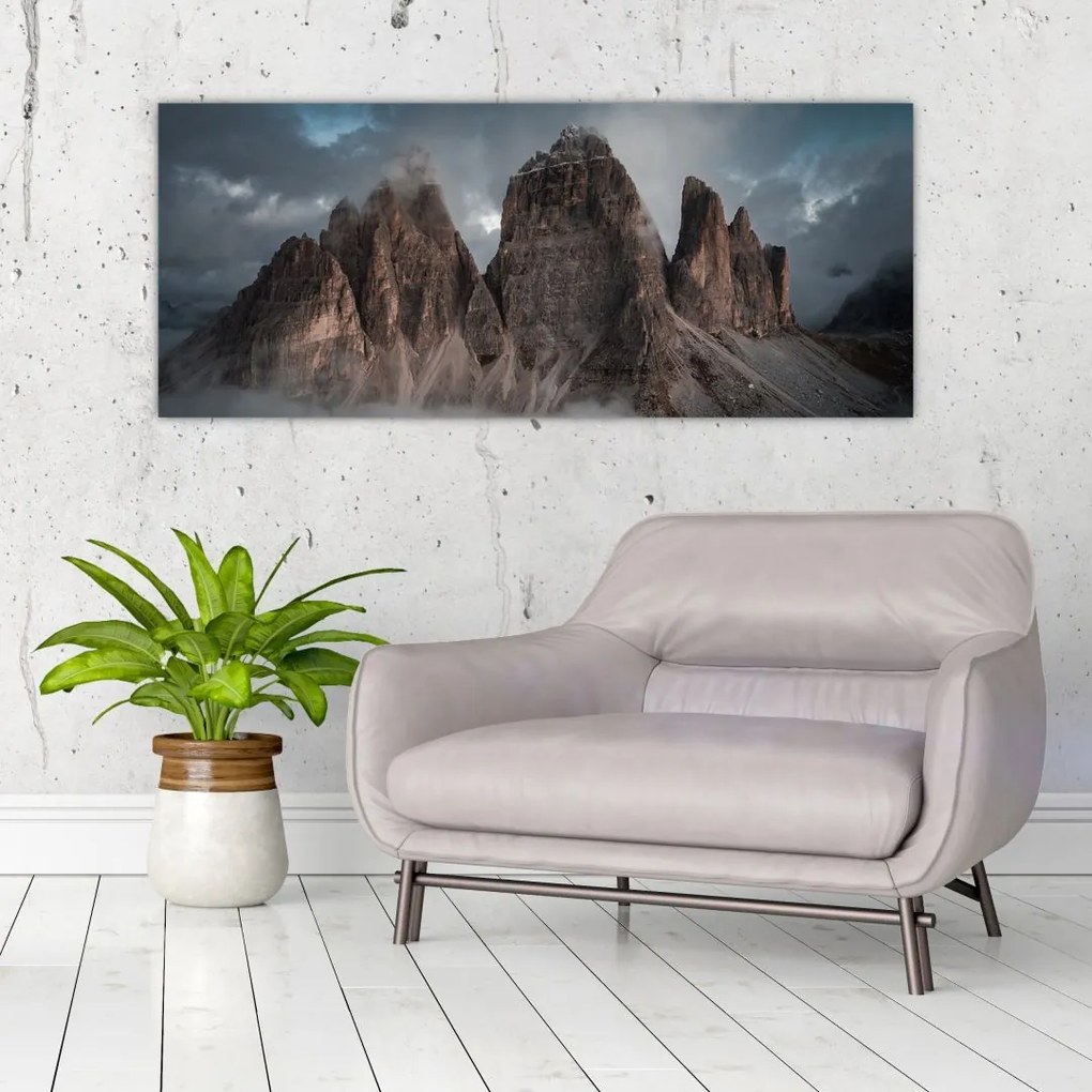 Obraz - Tri Zuby, Talianske Dolomity (120x50 cm)