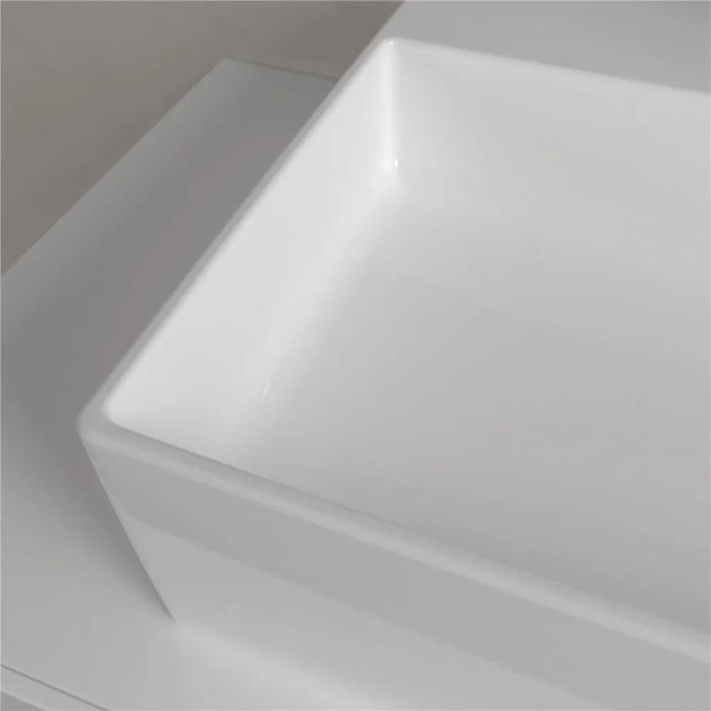 VILLEROY &amp; BOCH Memento 2.0 obdĺžnikové umývadlo na dosku s otvorom, s prepadom, 600 x 420 mm, biela alpská, 4A076001