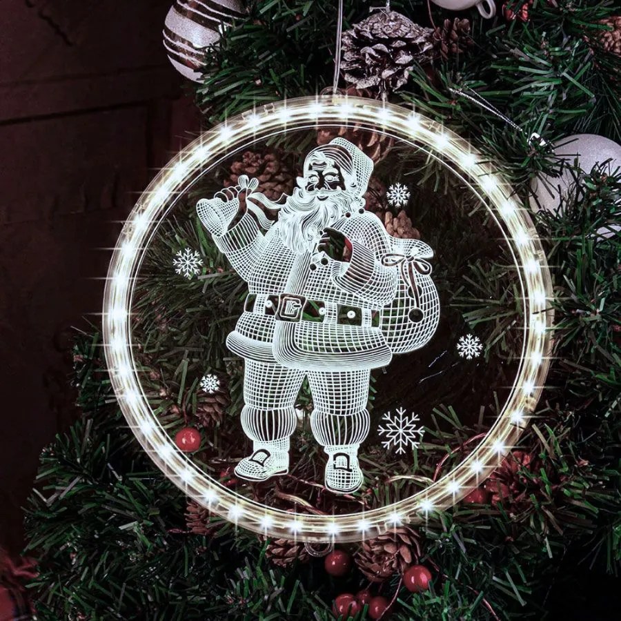 Tutumi Tutumi, LED svietiaca ozdoba so vzorom Santa Claus 3xAAA LED26 16cm CD003, CHR-03000