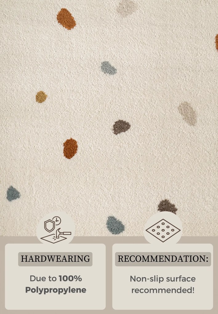 Hanse Home, Detský koberec Adventures 106210 Cream Multicolor kruh, 160x160 (priemer) kruh, biela, detská izba