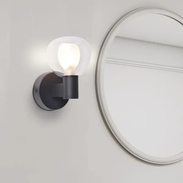 Kúpeľňové nástenné svietidlo POLA 1xG9/5W/230V IP44 čierne/číre