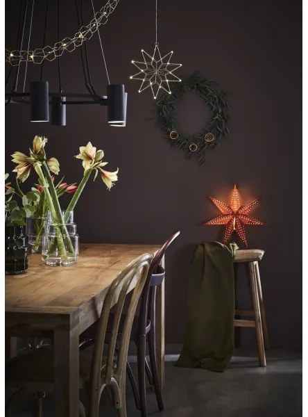 Markslöjd 705807 - Vianočná dekorácia EMBLA 1xE14/6W/230V priemer 45 cm hnedá