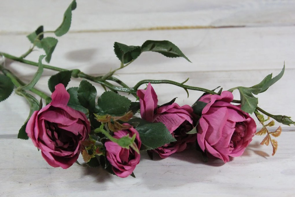Umelá kytica RUŽÍ - ružové (v. 69 cm)
