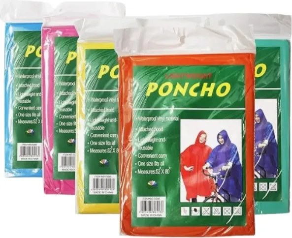 Kapesní pláštěnka ve stylu ponča - Zelená