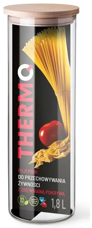 THERMO NÁDOBA NA POTRAVINY S DREVENÝM VEKOM 1,8L