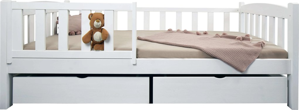 Wilsondo Detská posteľ so zábranou Oľga 2 - biela Rozmer: 180x80